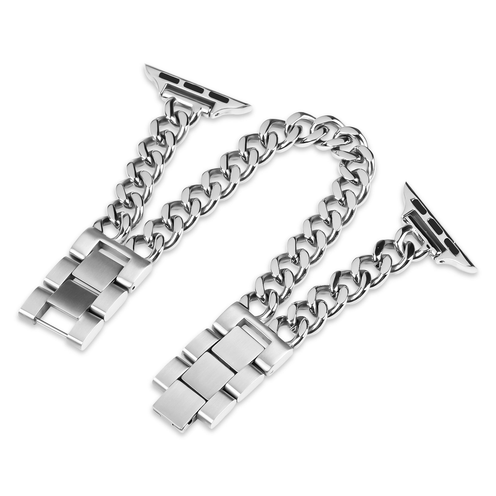 For Apple Watch Series 9 8 7 41mm / Series 6 5 4 SE (2022) SE (2023) SE 40mm / Series 3 2 1 38mm Stainless Steel Bracelet Strap - Silver For Apple Watch Series 9 8 7 41mm / Series 6 5 4 SE (2022) SE (2023) SE 40mm / Series 3 2 1 38mm Stainless Steel Bracelet Strap - Silver